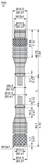Соединительный кабель Telemecanique XZCRV1511064D1