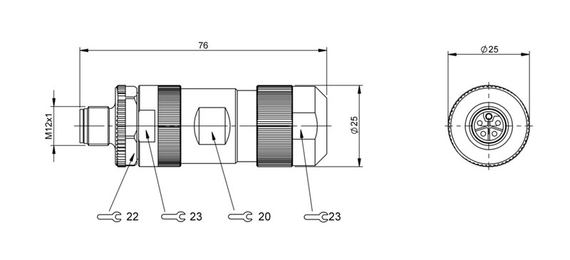 Разъем Balluff BCC M435-0000-2L-000-61X5B5-000