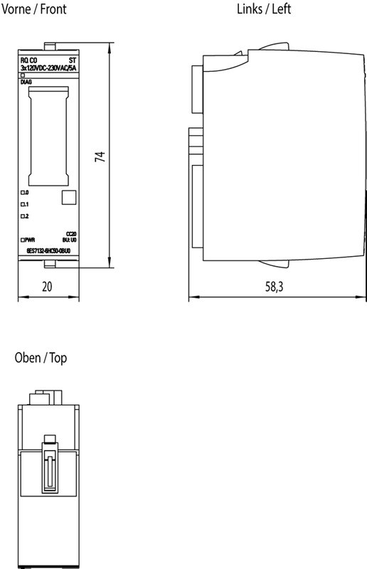 Модуль дискретного вывода Siemens 6ES7132-6HC50-0BU0