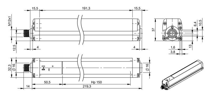 Многолучевой барьер безопасности Balluff BLG 4A-015-19X-030-O01-SX