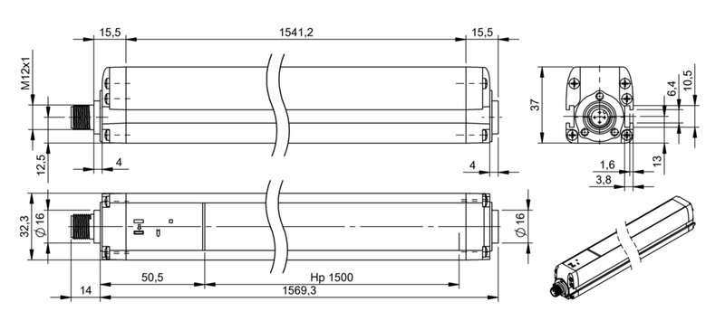 Многолучевой барьер безопасности Balluff BLG 4A-150-600-014-O01-SX