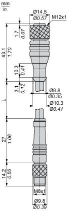 Соединительный кабель Telemecanique XZCR2711037T1