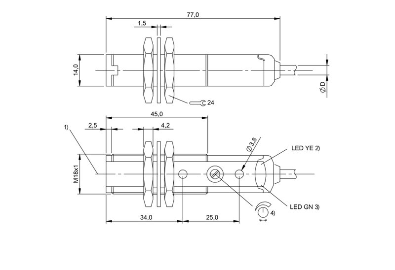 Оптический датчик Balluff BOS 18KF-NA-1QD-C-02