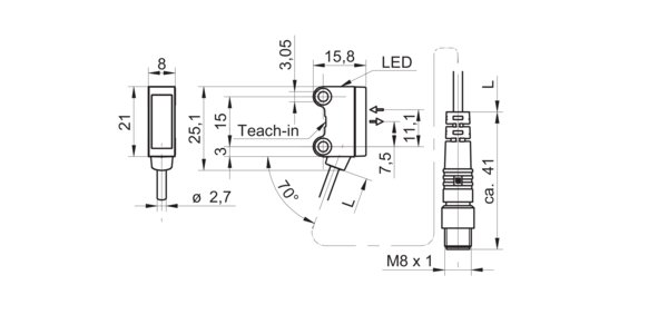Оптический датчик Baumer O200.RP-NV1T.72NV
