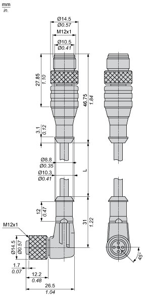 Соединительный кабель Telemecanique XZCR1512064D1