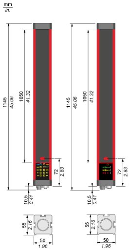 Cветовой барьер безопасности Telemecanique XUSL4MB40H106N