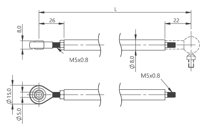 Шарнирный рычаг AMT Linear Position Sensor GS10-0000-A