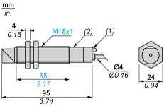 Cветовой барьер безопасности Telemecanique XU2S18PP340WL5