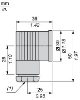 Разъем Telemecanique XZCC43FCP40B