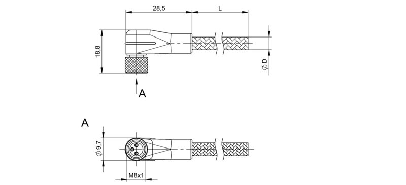 Разъем с кабелем Balluff BCC W323-0000-10-001-MW8334-030