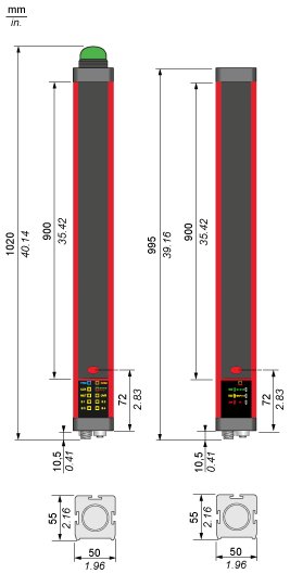 Cветовой барьер безопасности Telemecanique XUSL4MA30H091N