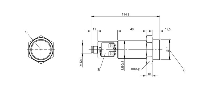 Ультразвуковой датчик Balluff BUS M30E2-PWX-20/130-S92K-G1