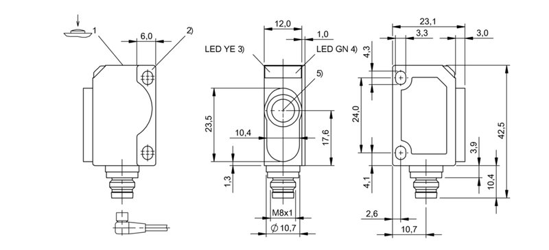 Ультразвуковой датчик Balluff BUS R06K1-NPX-05/024-S75G
