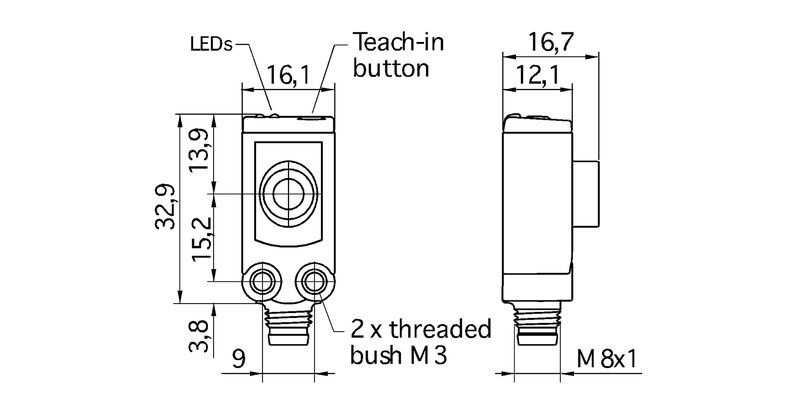 Ультразвуковой датчик Microsonic sks-15/CE