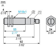 Cветовой барьер безопасности Telemecanique XU2S18PP340DR