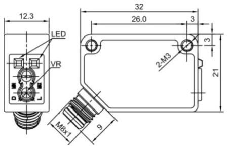 Оптический датчик LANBAO PSF-DM2DNO-E1