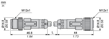 Соединительный кабель Telemecanique XZCRV1511041C1