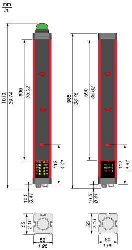 Cветовой барьер безопасности Telemecanique XUSL4MB3BB081N