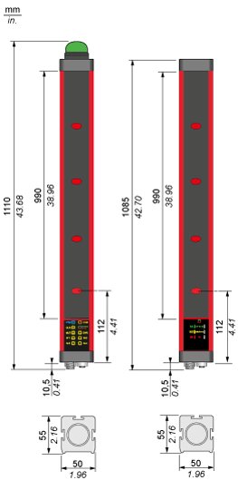 Cветовой барьер безопасности Telemecanique XUSL4MB4BB091N