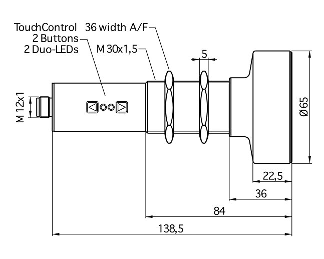 Ультразвуковой датчик Microsonic mic-601/D/HV/M30 R1