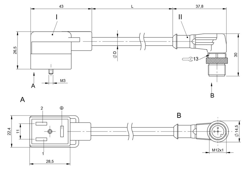 Соединительный кабель Balluff BCC VB43-M423-3E-666-PX0350-020