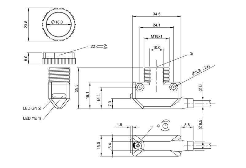 Оптический датчик Balluff BOS 11K-NA-PR10-02