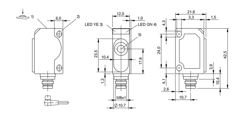 Ультразвуковой датчик Balluff BUS R06K1-PPX-02/015-S75G