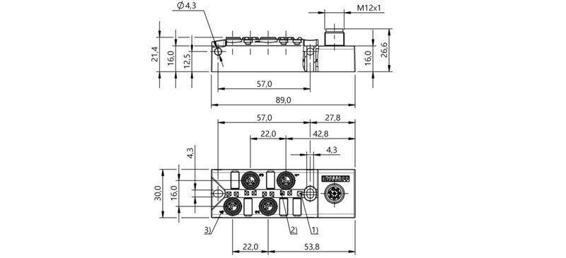 Распределительная коробка Balluff BPI 4M303N-5K-B0-SM48T