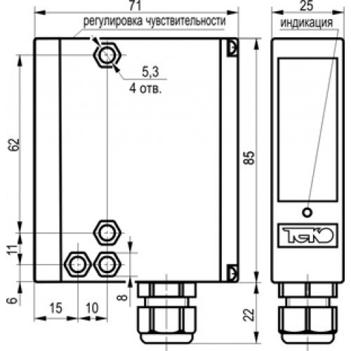 Оптический датчик ТЕКО OX IT61P-47-4000-LP