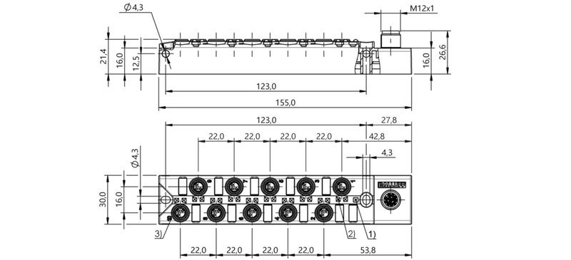 Распределительная коробка Balluff BPI AM303P-5K-B0-SM4CT