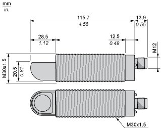 Ультразвуковой датчик Telemecanique XXA30S2PM12