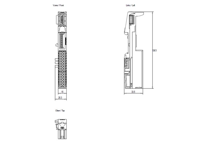 Базовый Блок BU15-P16+A10+2D Siemens 6ES7193-6BP20-0DA0