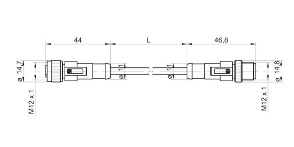 Соединительный кабель Baumer ESG 34A/KSG34AH0100