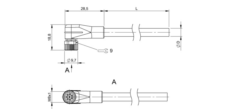Разъем с кабелем Balluff BCC M328-0000-10-069-PX4825-020-C033