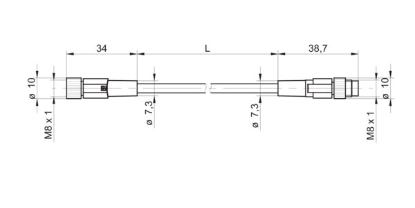Соединительный кабель Baumer ESG 32A/KSG35AH0500