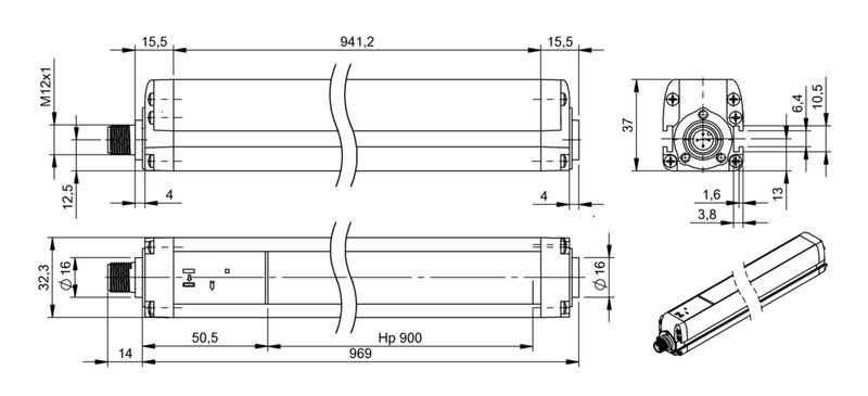 Многолучевой барьер безопасности Balluff BLG 4A-090-19X-030-O01-SX