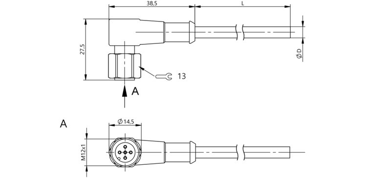 Разъем с кабелем Balluff BCC S4C5-0000-1A-003-YX8434-300-C009
