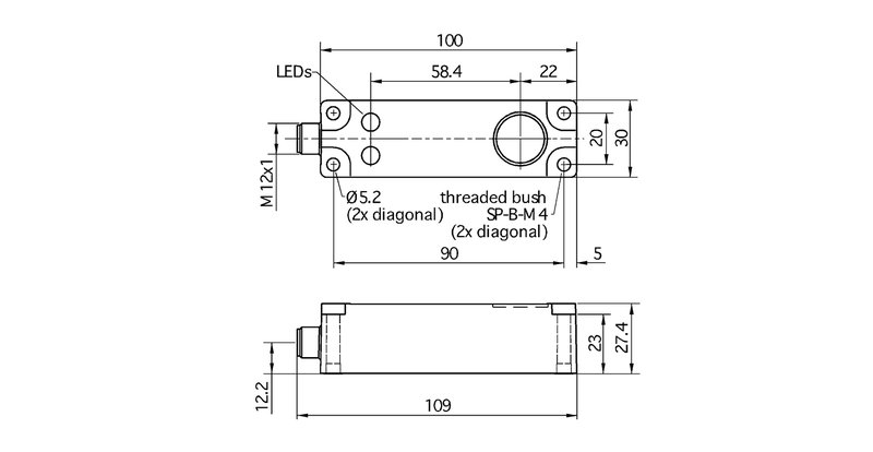 Ультразвуковой датчик Microsonic lcs-130/DD/QP