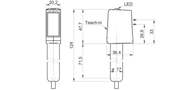 Оптический датчик Baumer O500H.RP.T-GW1J.PVCV