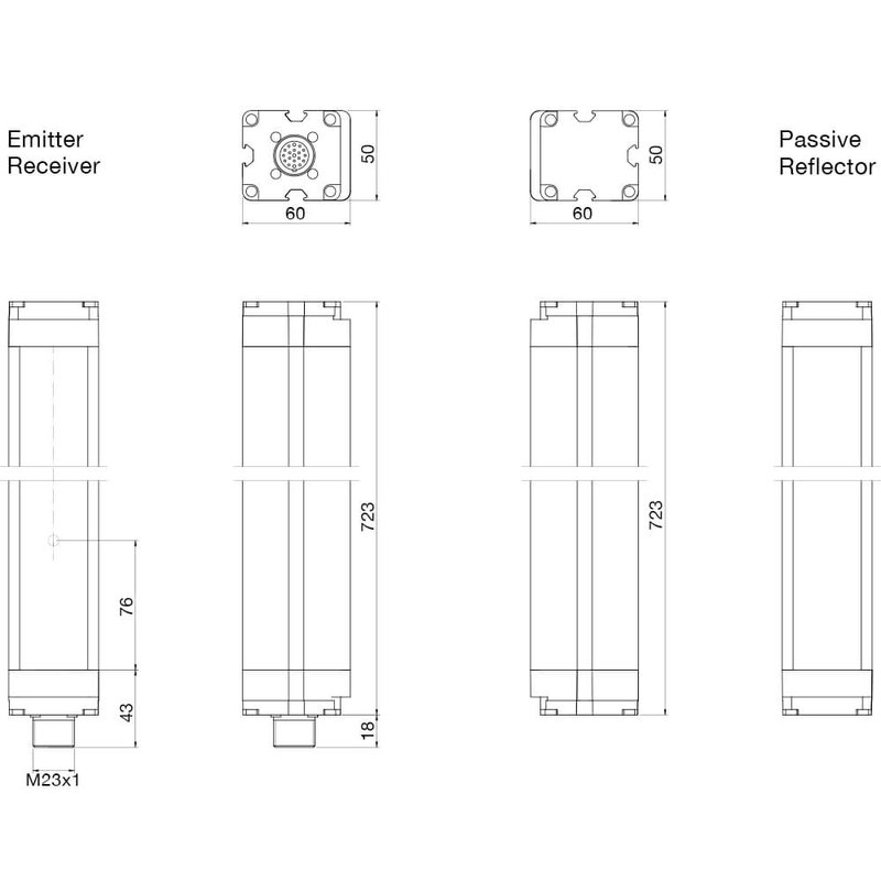 Световая завеса безопасности DATASENSING LP4PT/0A-050M2