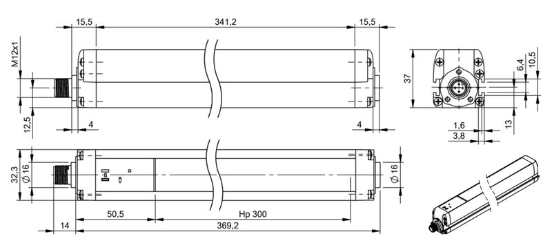 Многолучевой барьер безопасности Balluff BLG 4A-030-600-014-O01-SX