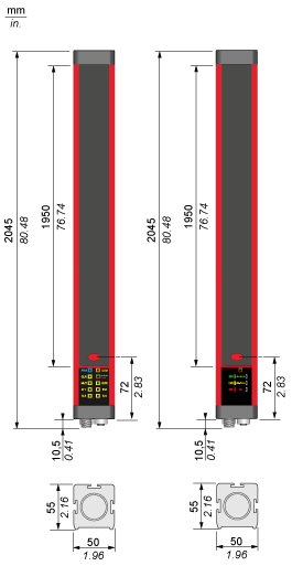 Cветовой барьер безопасности Telemecanique XUSL4MB40H196N