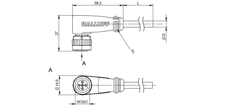 Разъем с кабелем Balluff BCC M425-0000-1A-003-PH0434-020