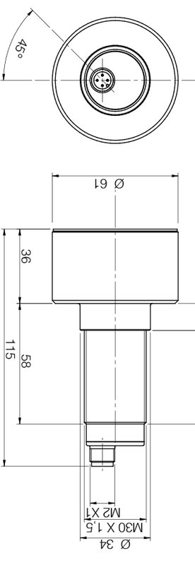 Ультразвуковой датчик DATASENSING UT5L/HW-1EUL