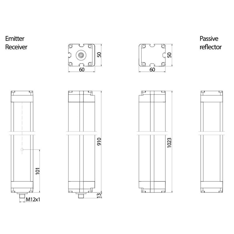 Световая завеса безопасности DATASENSING LP4PF/0B-080