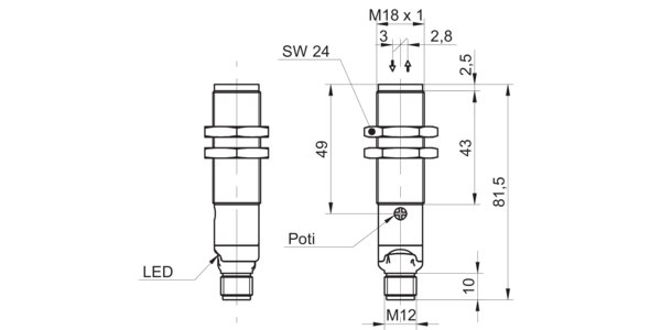 Оптический датчик Baumer OR18.RL-NV1P.7BO