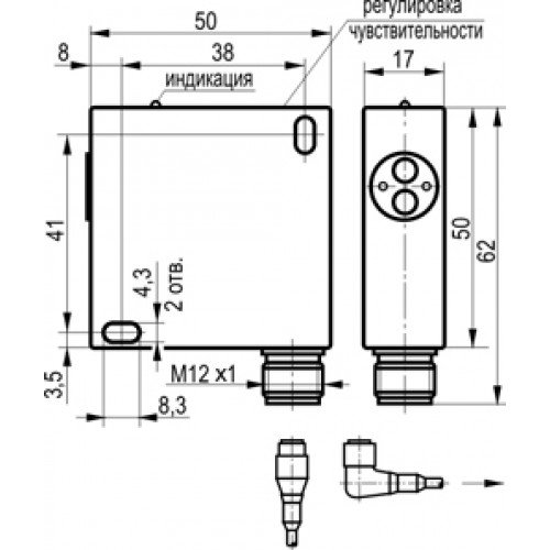 Оптический датчик ТЕКО OX IC41A-43N-1000-LZS4