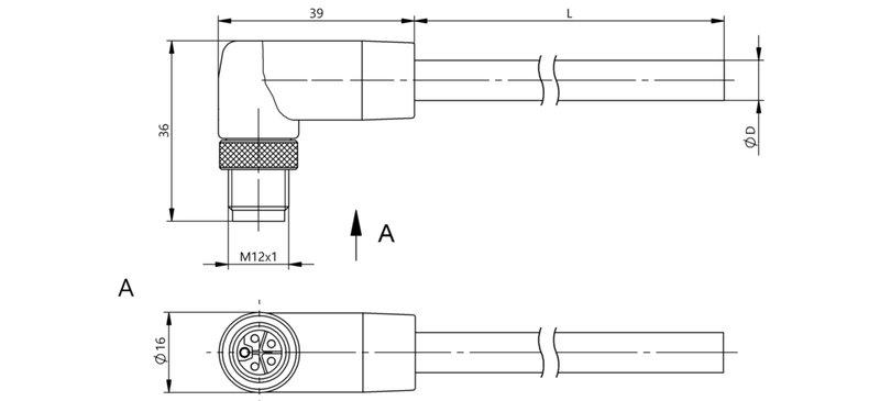Разъем с кабелем Balluff BCC M425-0000-2L-150-PX85A5-050