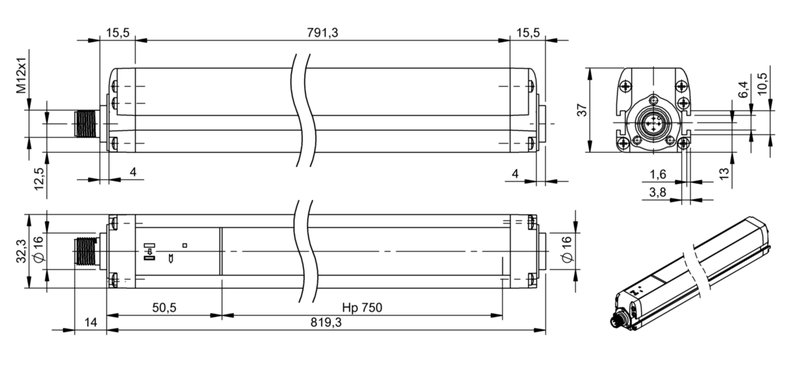Многолучевой барьер безопасности Balluff BLG 4A-075-19X-030-O01-SX