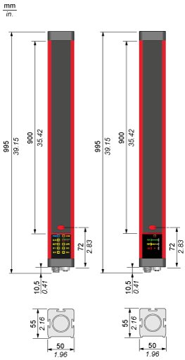 Cветовой барьер безопасности Telemecanique XUSL4MB40H091N